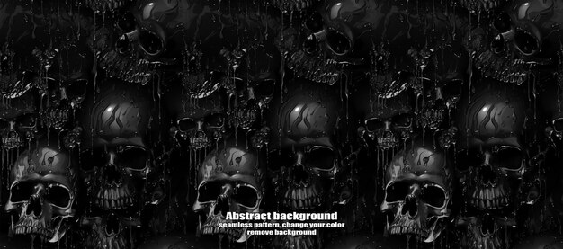 Spooky skulls amp ghosts glittering halloween background