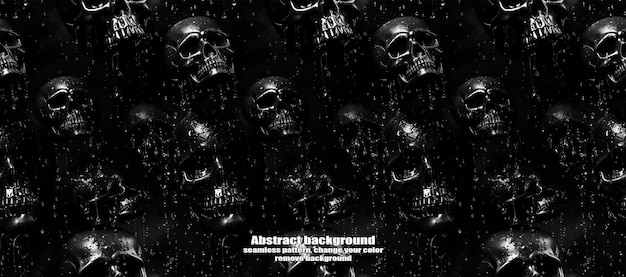 PSD spooky skulls amp ghosts glittering halloween background