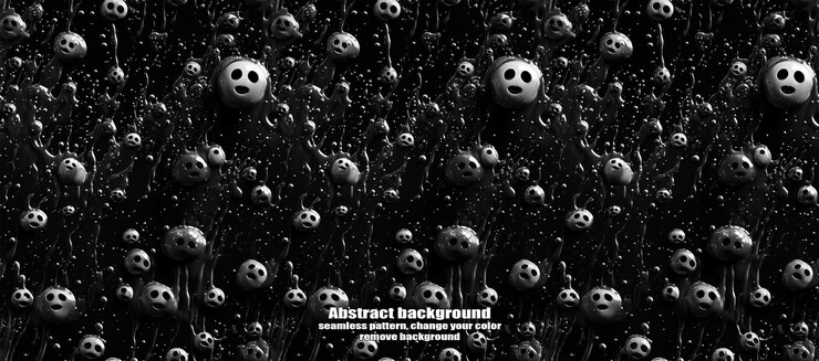 PSD spooky skulls amp ghosts glittering halloween background
