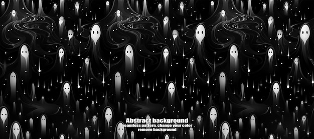spooky skulls amp ghosts glittering halloween background