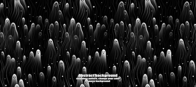 PSD spooky skulls amp ghosts glittering halloween background