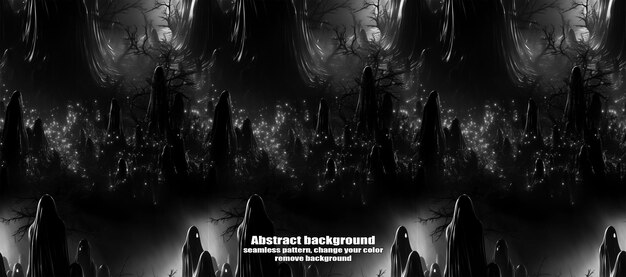 PSD spooky skulls amp ghosts glittering halloween background