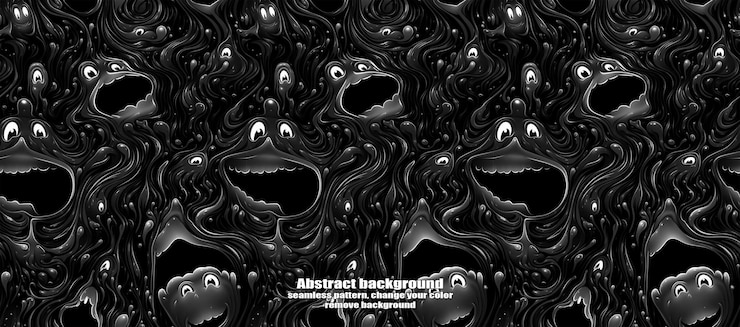 PSD spooky skulls amp ghosts glittering halloween background
