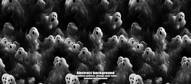 PSD spooky skulls amp ghosts glittering halloween background