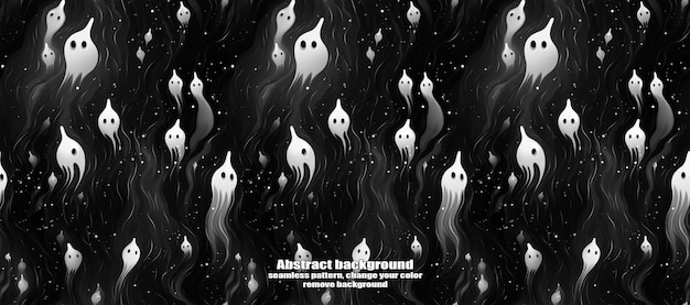 PSD spooky skulls amp ghosts glittering halloween background