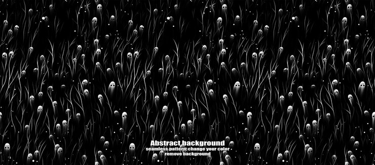 PSD spooky skulls amp ghosts glittering halloween background