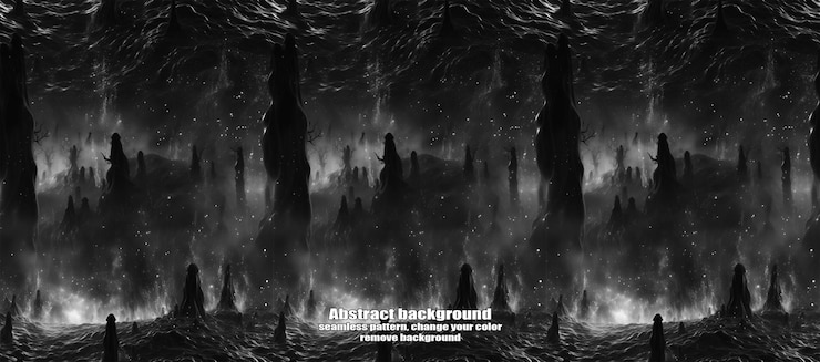 PSD spooky skulls amp ghosts glittering halloween background
