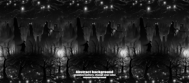 spooky skulls amp ghosts glittering halloween background