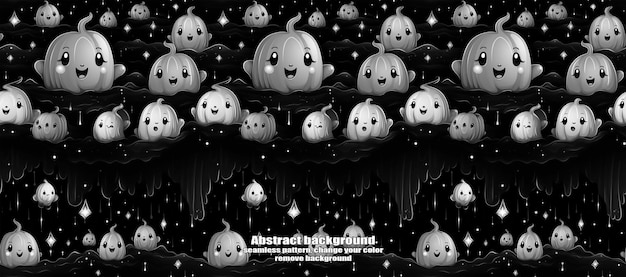 PSD spooky skulls amp ghosts glittering halloween background