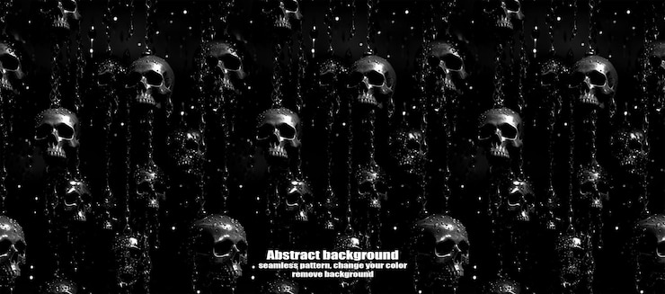 PSD spooky skulls amp ghosts glittering halloween background