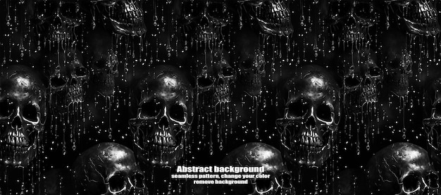 Spooky Skulls amp Ghosts Glittering Halloween Background