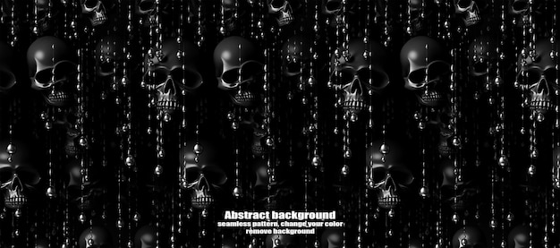 Spooky Skulls amp Ghosts Glittering Halloween Background