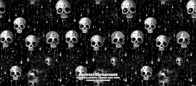 PSD spooky skulls amp ghosts glittering halloween background