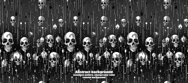 spooky skulls amp ghosts glittering halloween background