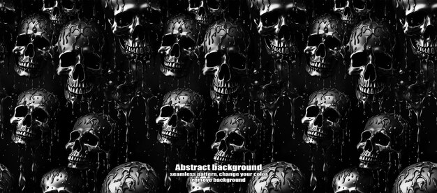 Spooky skulls amp ghosts glittering halloween background