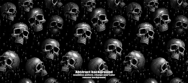 PSD spooky skulls amp ghosts glittering halloween background