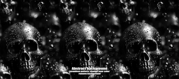 PSD spooky skulls amp ghosts glittering halloween background