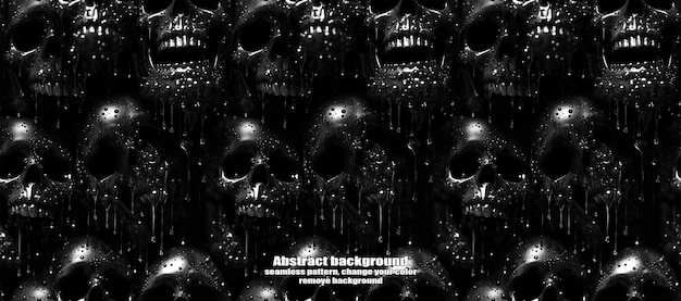 PSD spooky skulls amp ghosts glittering halloween tło