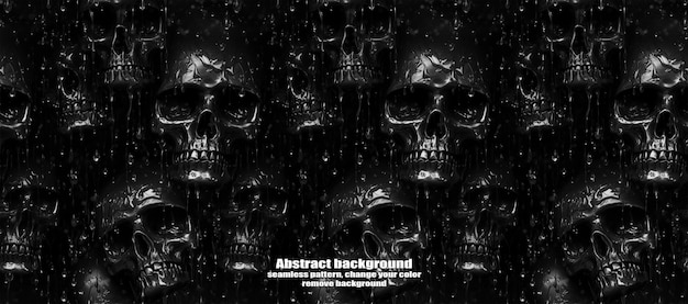 PSD spooky skulls amp ghosts glittering halloween tło