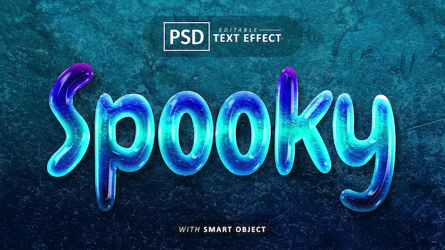 Spooky text editable font effect