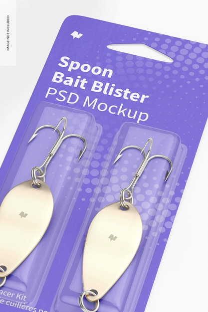 spoon bait blister mockup