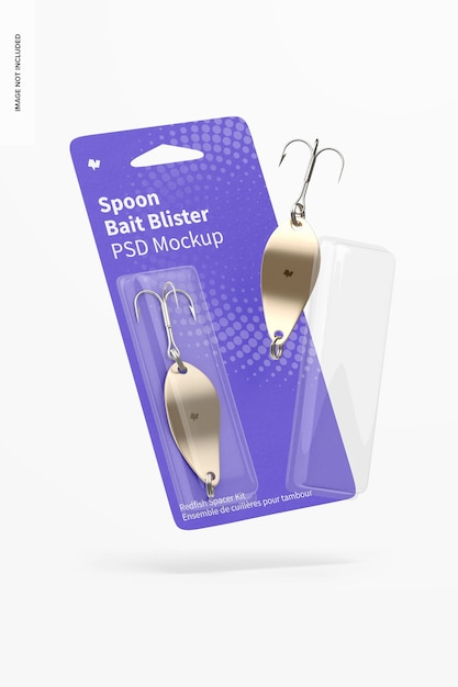 Spoon bait blister mockup