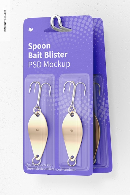 Spoon bait blister mockup