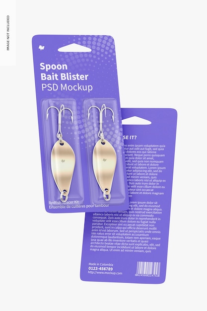 spoon bait blisters mockup