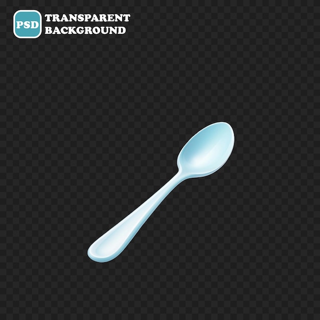 Spoon icon isolated 3d render illustration