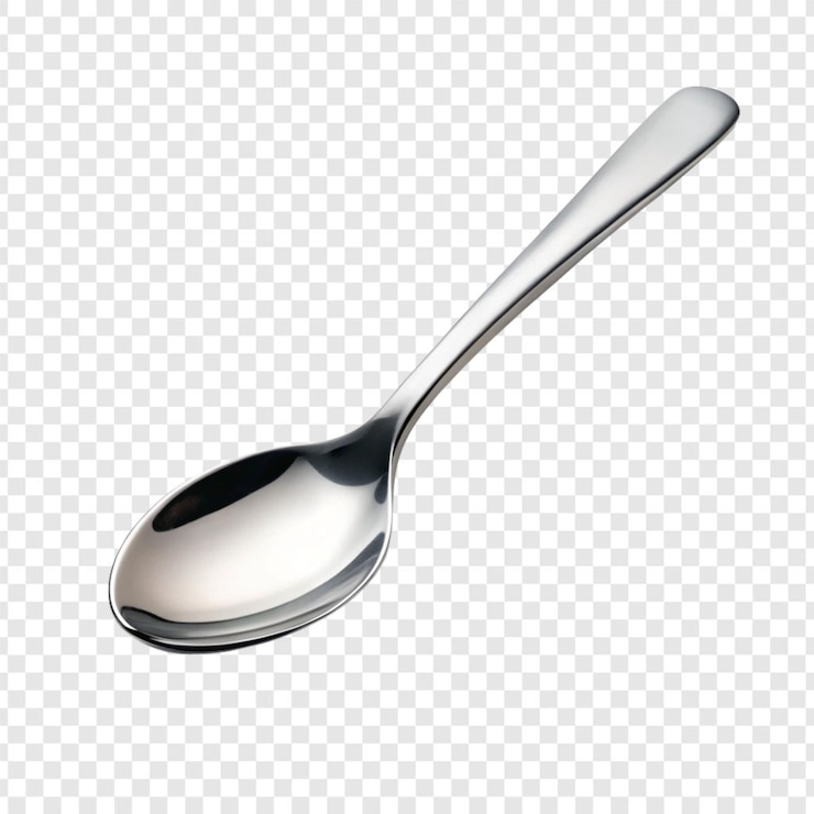 PSD spoon isolated on transparent background