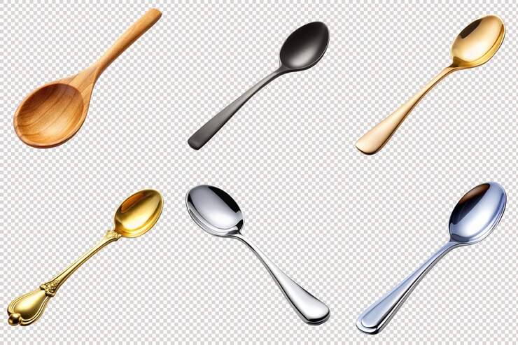 Spoon isolated with transparent background perfect for kitchen and dining visuals