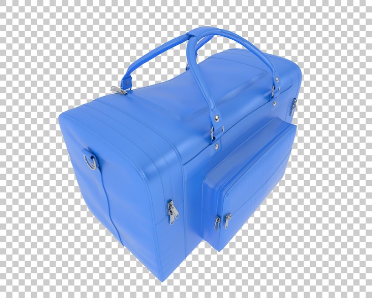 PSD spor çantası şeffaf arka planda izole edilmiş 3d render illüstrasyon
