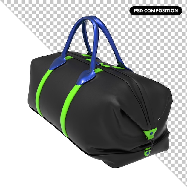 Borsa sportiva isolata 3d