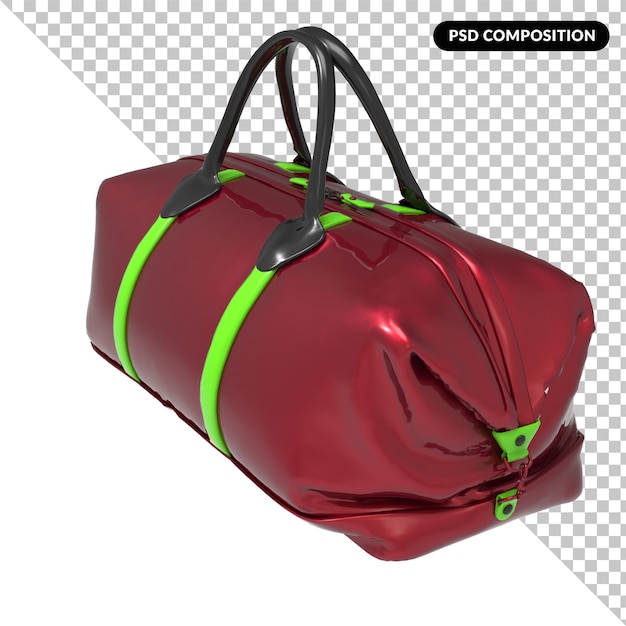 Borsa sportiva isolata 3d