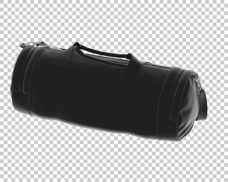 PSD sport bag isolated on transparent background 3d rendering illustration