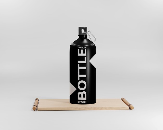 Design minimale per bottiglia sportiva mockup