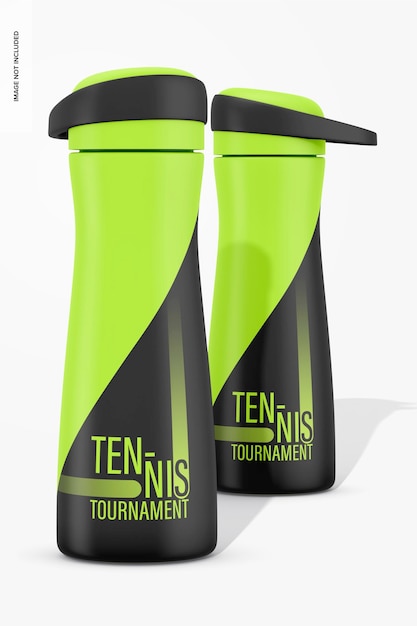 sport bottles mockup