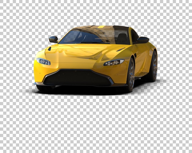 スポーツカーが背景に隔離された 3D レンダリングイラスト