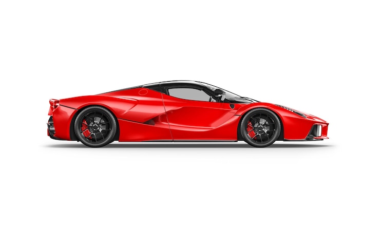 PSD sport car mockup side view