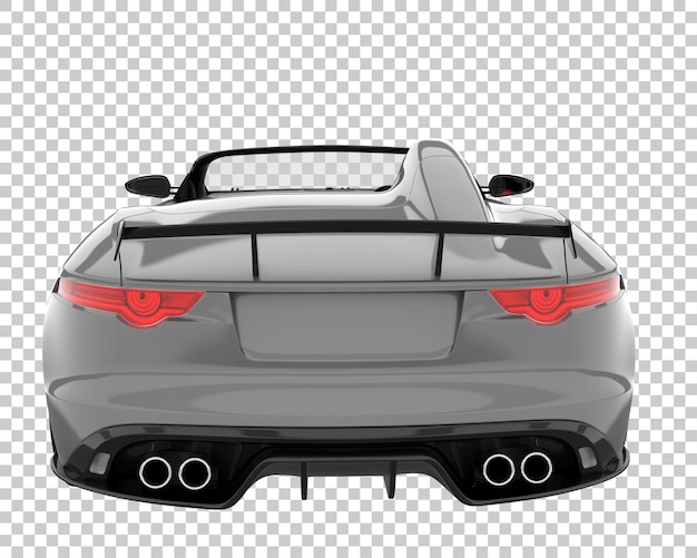 Auto sportiva su sfondo trasparente. rendering 3d - illustrazione