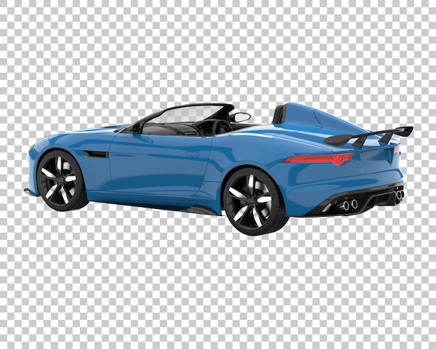 Sport car on transparent background. 3d rendering - illustration