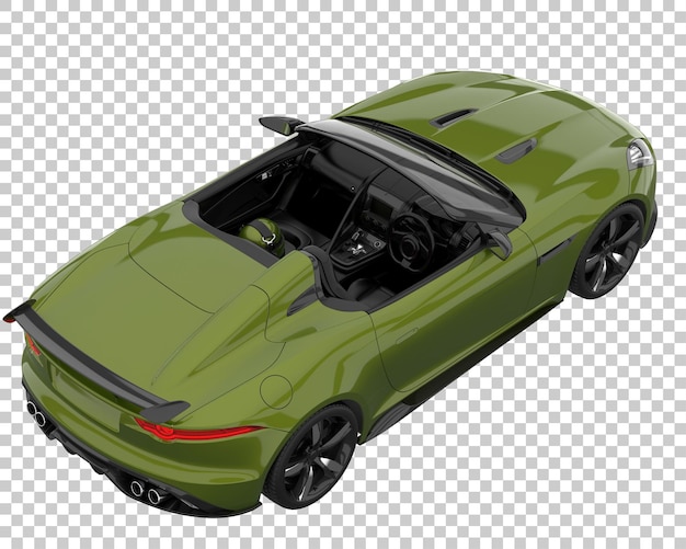 Auto sportiva su sfondo trasparente. rendering 3d - illustrazione