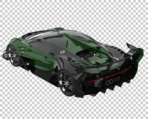 Sport car on transparent background. 3d rendering - illustration