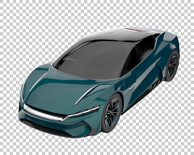 Sport car on transparent background. 3d rendering - illustration