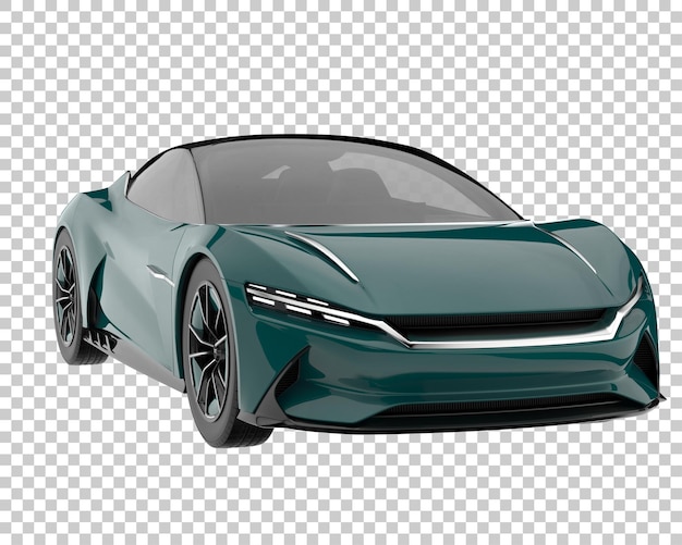 透明な背景にスポーツカー。 3 d レンダリング - イラスト