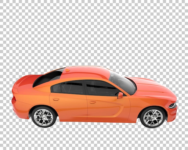 PSD sport car on transparent background. 3d rendering - illustration