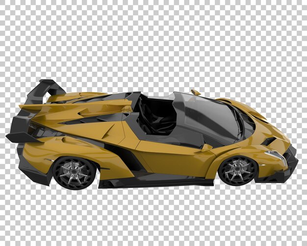 PSD sport car on transparent background. 3d rendering - illustration