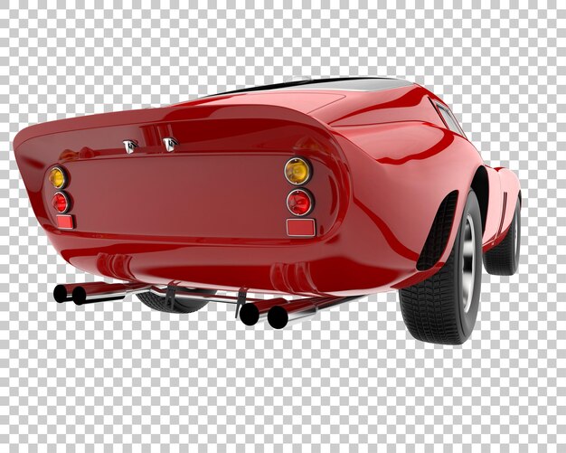 Sport car on transparent background. 3d rendering - illustration