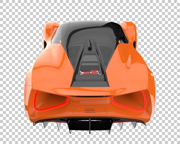 Sport car on transparent background. 3d rendering - illustration