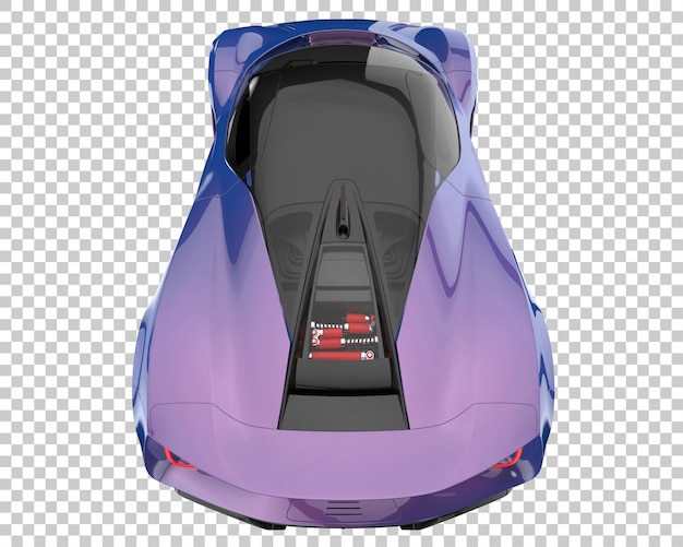 Auto sportiva su sfondo trasparente. rendering 3d - illustrazione